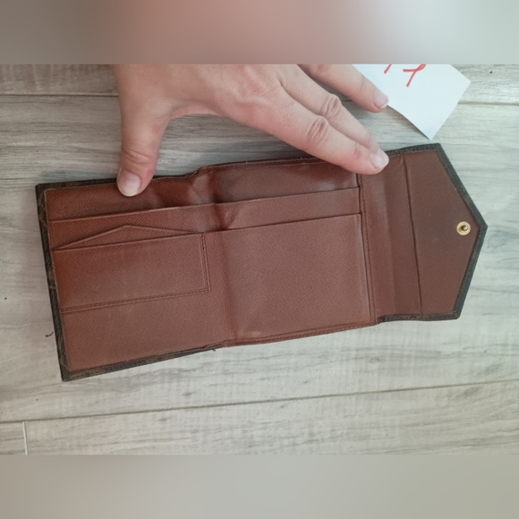 Louis Vuitton W Hook Wallet Monogram Beige Monogram Canvas Authentic - Picture 7 of 14